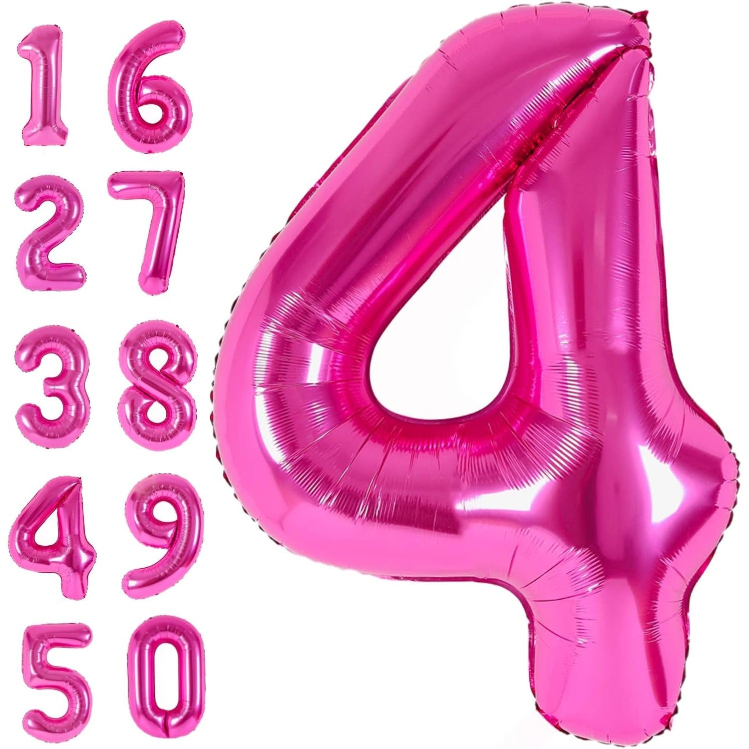 Balon din Folie Metalizata Flippy, Figurina Cifra, Tema Aniversare 40 cm, Ambalaj Individual, Pai inclus, Umflare cu