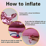 Balon din Folie Metalizata Flippy, Figurina Cifra, Tema Aniversare 40 cm, Ambalaj Individual, Pai inclus, Umflare cu