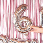 Balon din Folie Metalizata Flippy, Figurina Cifra, Tema Aniversare 40 cm, Ambalaj Individual, Pai inclus, Umflare cu