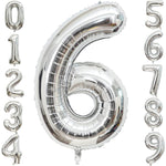 Balon din Folie Metalizata Flippy, Figurina Cifra, Tema Aniversare 40 cm, Ambalaj Individual, Pai inclus, Umflare cu