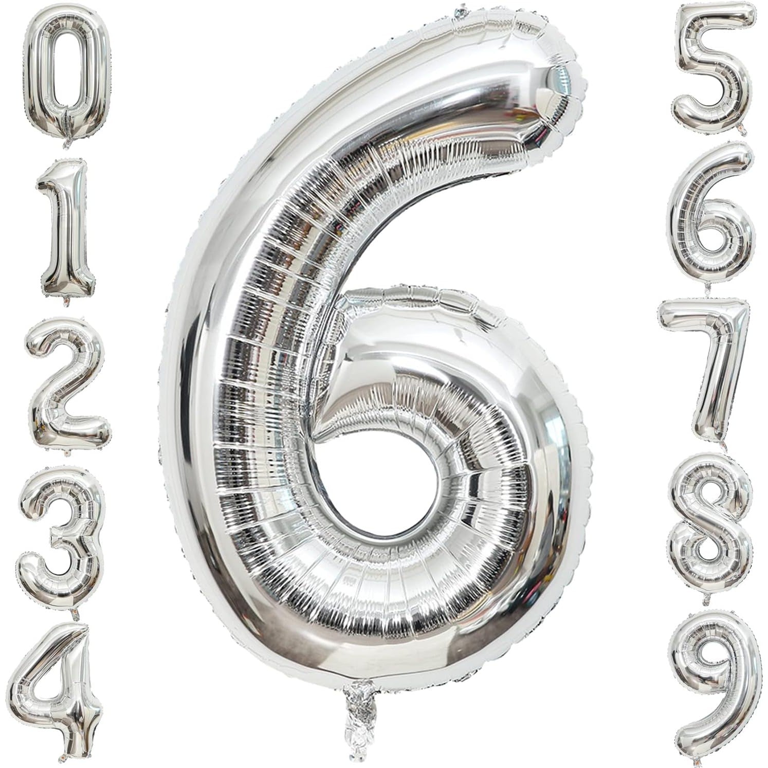 Balon din Folie Metalizata Flippy, Figurina Cifra, Tema Aniversare 40 cm, Ambalaj Individual, Pai inclus, Umflare cu