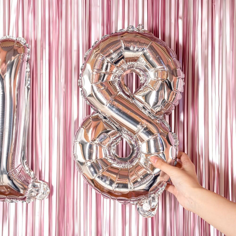 Balon din Folie Metalizata Flippy, Figurina Cifra, Tema Aniversare 40 cm, Ambalaj Individual, Pai inclus, Umflare cu