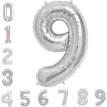 Balon din Folie Metalizata Flippy, Figurina Cifra, Tema Aniversare 40 cm, Ambalaj Individual, Pai inclus, Umflare cu