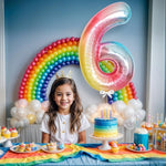 Balon din Folie Metalizata Flippy, Figurina Cifra, Tema Aniversare 40 cm, Ambalaj Individual, Pai inclus, Umflare cu