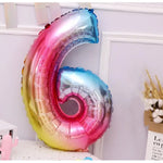 Balon din Folie Metalizata Flippy, Figurina Cifra, Tema Aniversare 40 cm, Ambalaj Individual, Pai inclus, Umflare cu