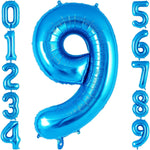 Balon din Folie Metalizata Flippy, Figurina Cifra, Tema Aniversare 40 cm, Ambalaj Individual, Pai inclus, Umflare cu