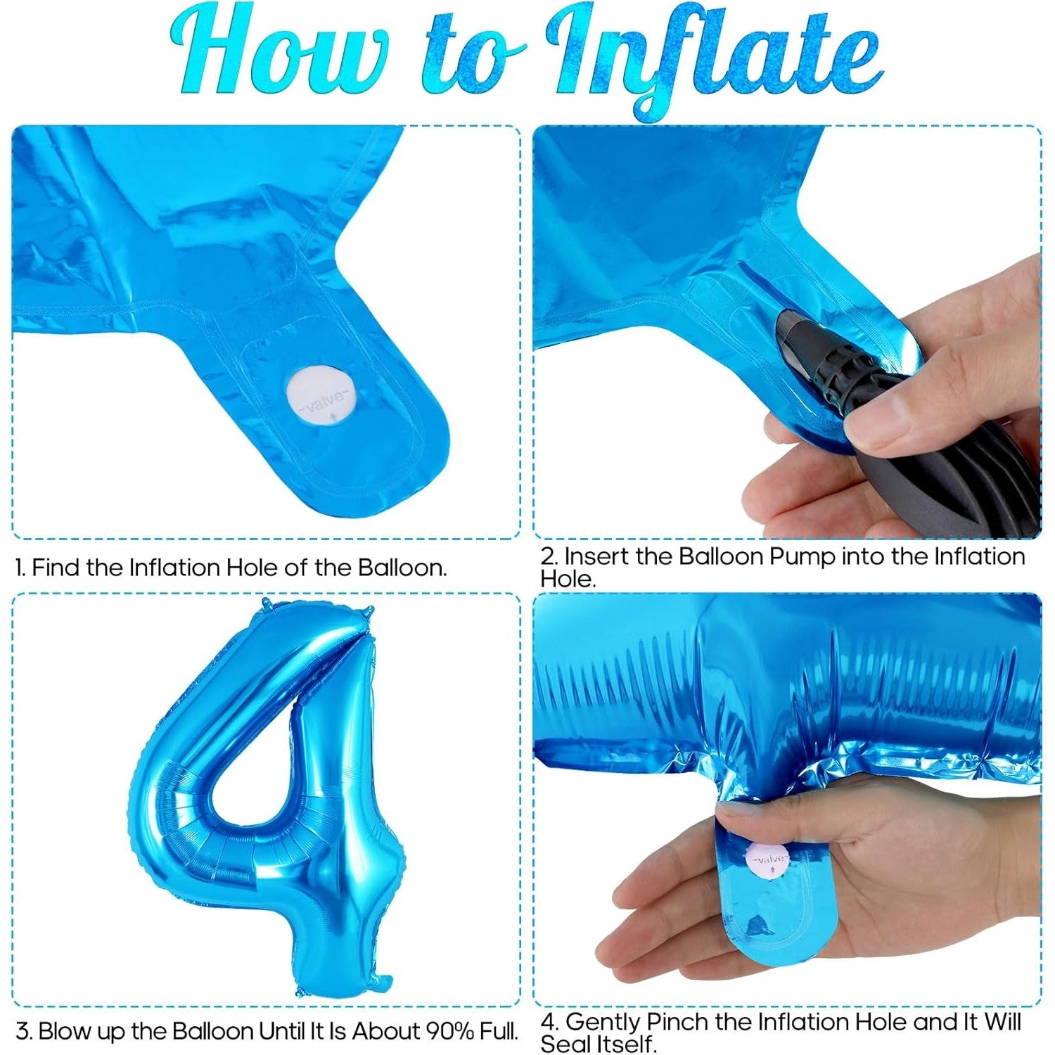 Balon din Folie Metalizata Flippy, Figurina Cifra, Tema Aniversare 40 cm, Ambalaj Individual, Pai inclus, Umflare cu