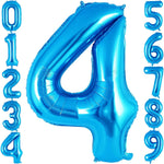 Balon din Folie Metalizata Flippy, Figurina Cifra, Tema Aniversare 40 cm, Ambalaj Individual, Pai inclus, Umflare cu