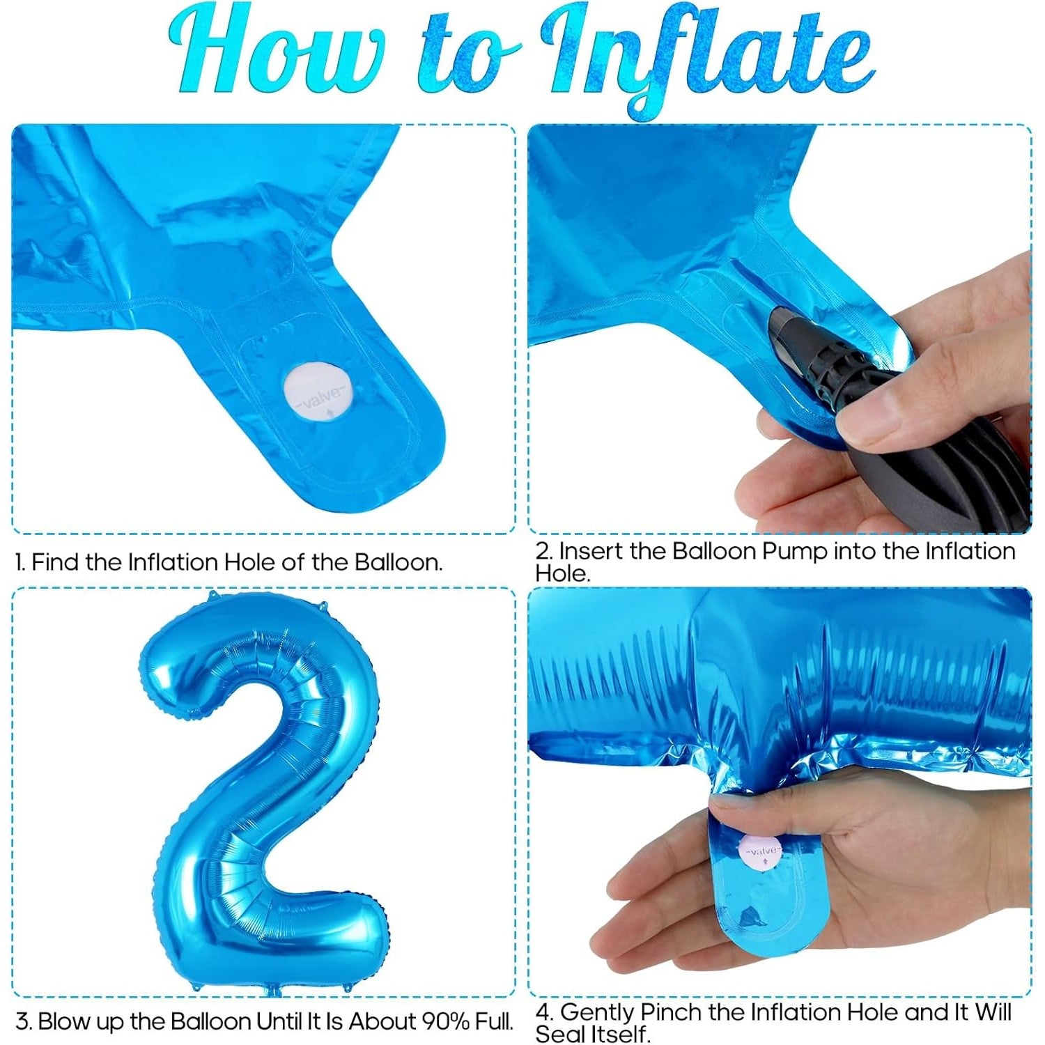 Balon din Folie Metalizata Flippy, Figurina Cifra, Tema Aniversare 40 cm, Ambalaj Individual, Pai inclus, Umflare cu