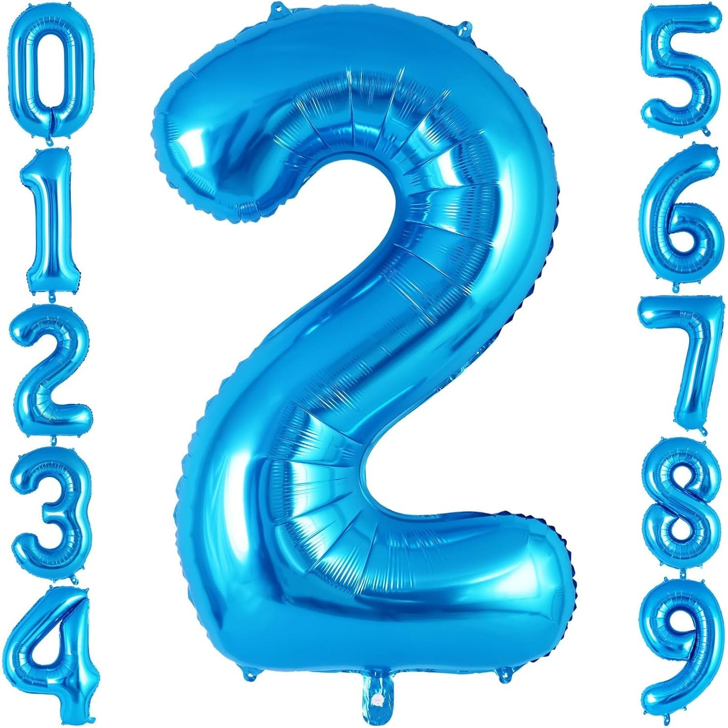 Balon din Folie Metalizata Flippy, Figurina Cifra, Tema Aniversare 40 cm, Ambalaj Individual, Pai inclus, Umflare cu