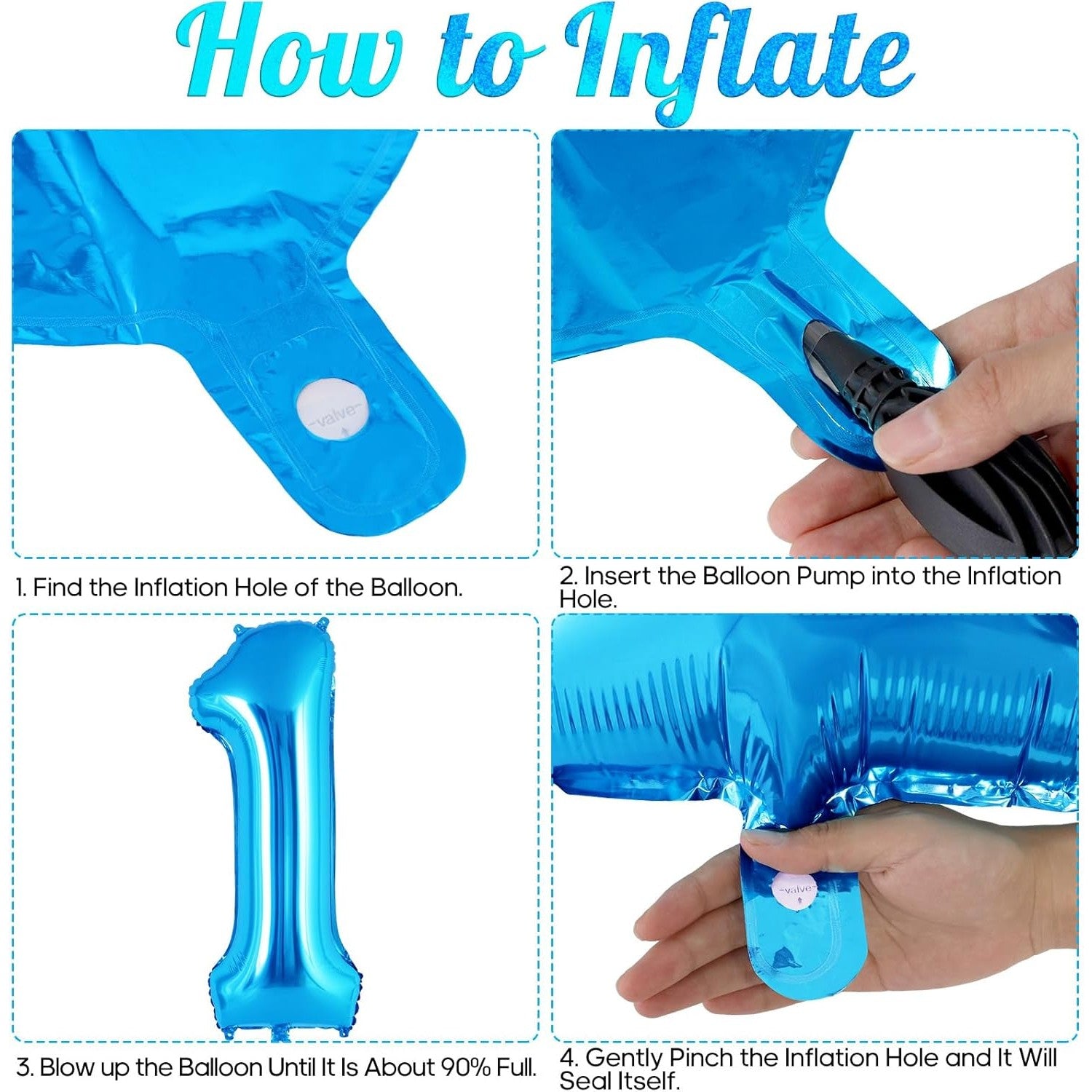 Balon din Folie Metalizata Flippy, Figurina Cifra, Tema Aniversare 40 cm, Ambalaj Individual, Pai inclus, Umflare cu