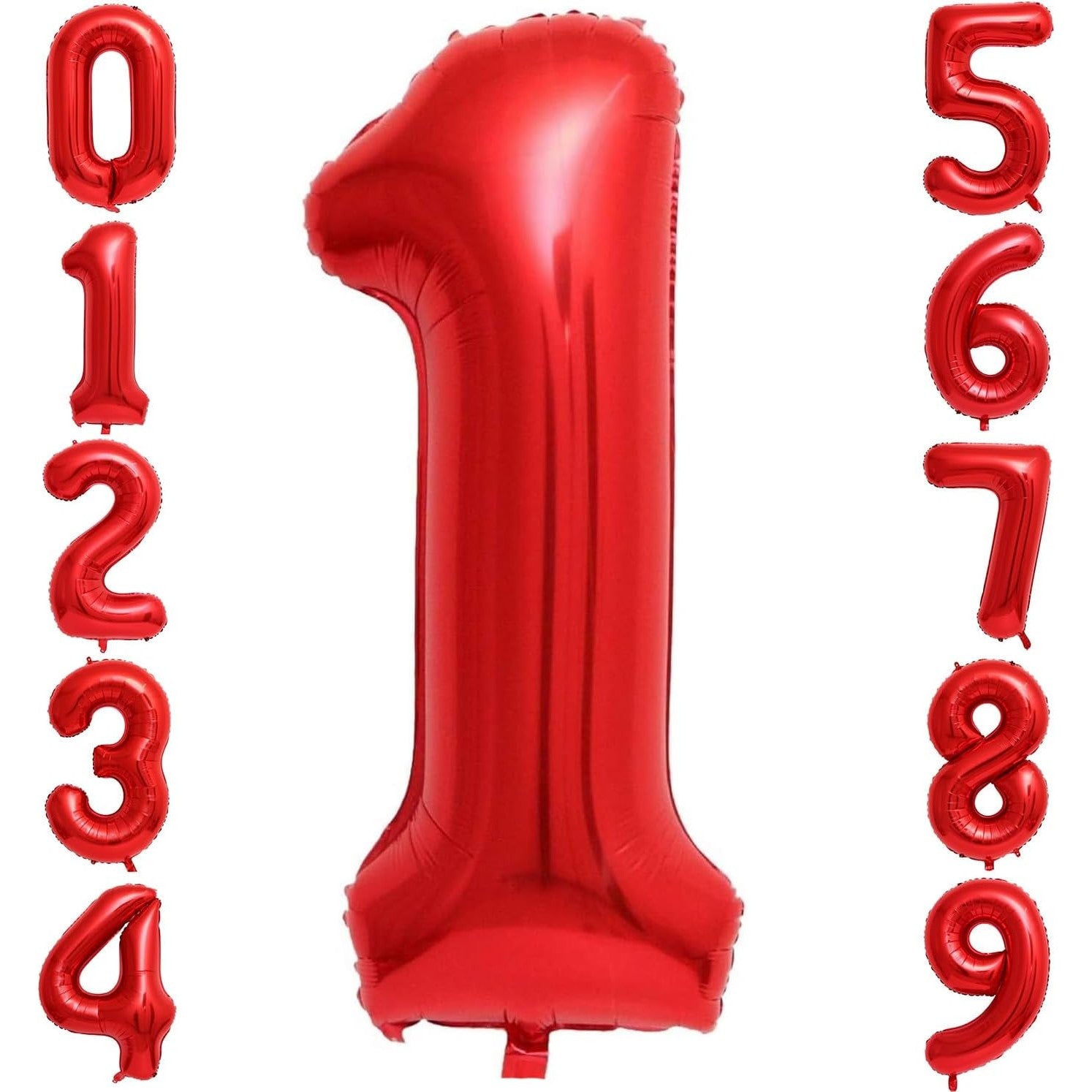Balon din Folie Metalizata Flippy, Figurina Cifra, Tema Aniversare 40 cm, Ambalaj Individual, Pai inclus, Umflare cu