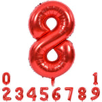 Balon din Folie Metalizata Flippy, Figurina Cifra, Tema Aniversare 40 cm, Ambalaj Individual, Pai inclus, Umflare cu