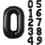 Balon din Folie Metalizata, Flippy, Figurina Cifra, Tema Aniversare 40 cm, Ambalaj Individual, Pai inclus, Umflare cu