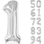 Balon din Folie Metalizata, Flippy, Figurina Cifra, Tema Aniversare 40 cm, Ambalaj Individual, Pai inclus, Umflare cu