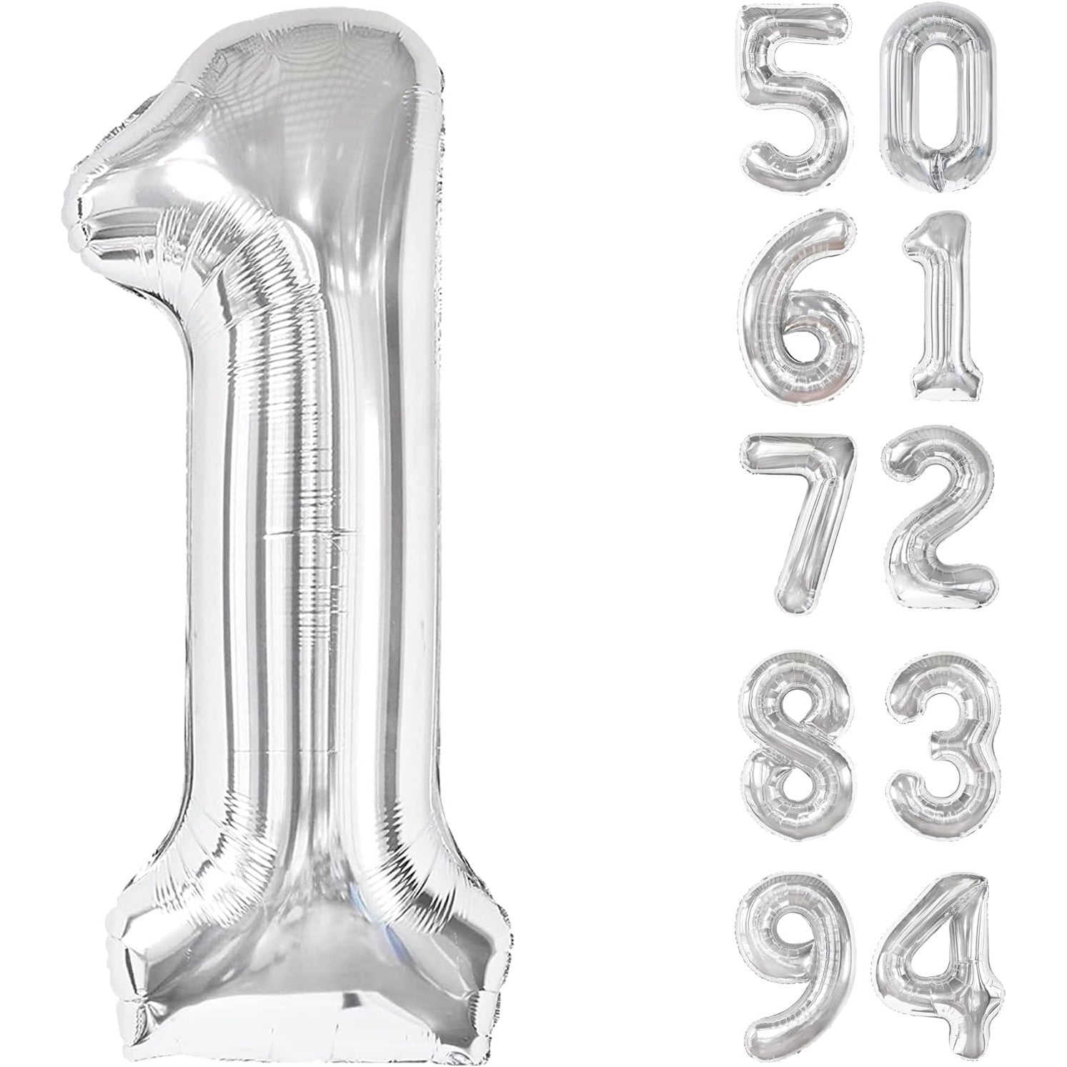 Balon din Folie Metalizata, Flippy, Figurina Cifra, Tema Aniversare 40 cm, Ambalaj Individual, Pai inclus, Umflare cu