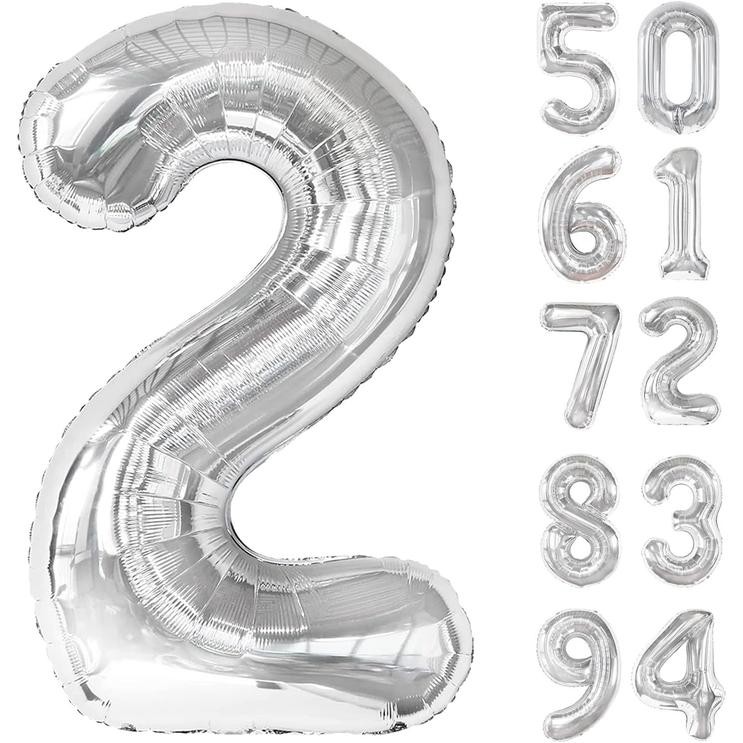 Balon din Folie Metalizata, Flippy, Figurina Cifra, Tema Aniversare 40 cm, Ambalaj Individual, Pai inclus, Umflare cu