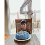 Balon din Folie Metalizata, Flippy, Figurina Cifra, Tema Aniversare 40 cm, Ambalaj Individual, Pai inclus, Umflare cu