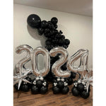 Balon din Folie Metalizata, Flippy, Figurina Cifra, Tema Aniversare 40 cm, Ambalaj Individual, Pai inclus, Umflare cu