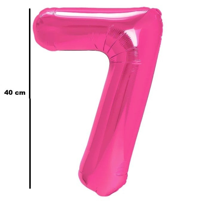 Balon din Folie Metalizata Flippy, Figurina Cifra, Tema Aniversare 40 cm, Ambalaj Individual, Pai inclus, Umflare cu
