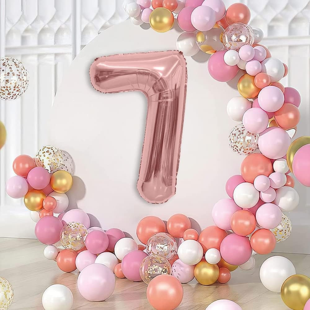 Balon din Folie Metalizata Flippy, Figurina Cifra, Tema Aniversare 40 cm, Ambalaj Individual, Pai inclus, Umflare cu