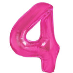 Balon din Folie Metalizata Flippy, Figurina Cifra, Tema Aniversare 40 cm, Ambalaj Individual, Pai inclus, Umflare cu