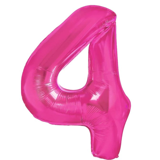 Balon din Folie Metalizata Flippy, Figurina Cifra, Tema Aniversare 40 cm, Ambalaj Individual, Pai inclus, Umflare cu