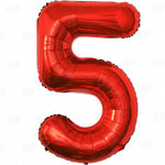 Balon din Folie Metalizata Flippy, Figurina Cifra, Tema Aniversare 40 cm, Ambalaj Individual, Pai inclus, Umflare cu