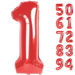 Balon din Folie Metalizata Flippy, Figurina Cifra, Tema Aniversare 80 cm, Ambalaj Individual, Pai inclus, Umflare cu