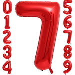 Balon din Folie Metalizata Flippy, Figurina Cifra, Tema Aniversare 80 cm, Ambalaj Individual, Pai inclus, Umflare cu