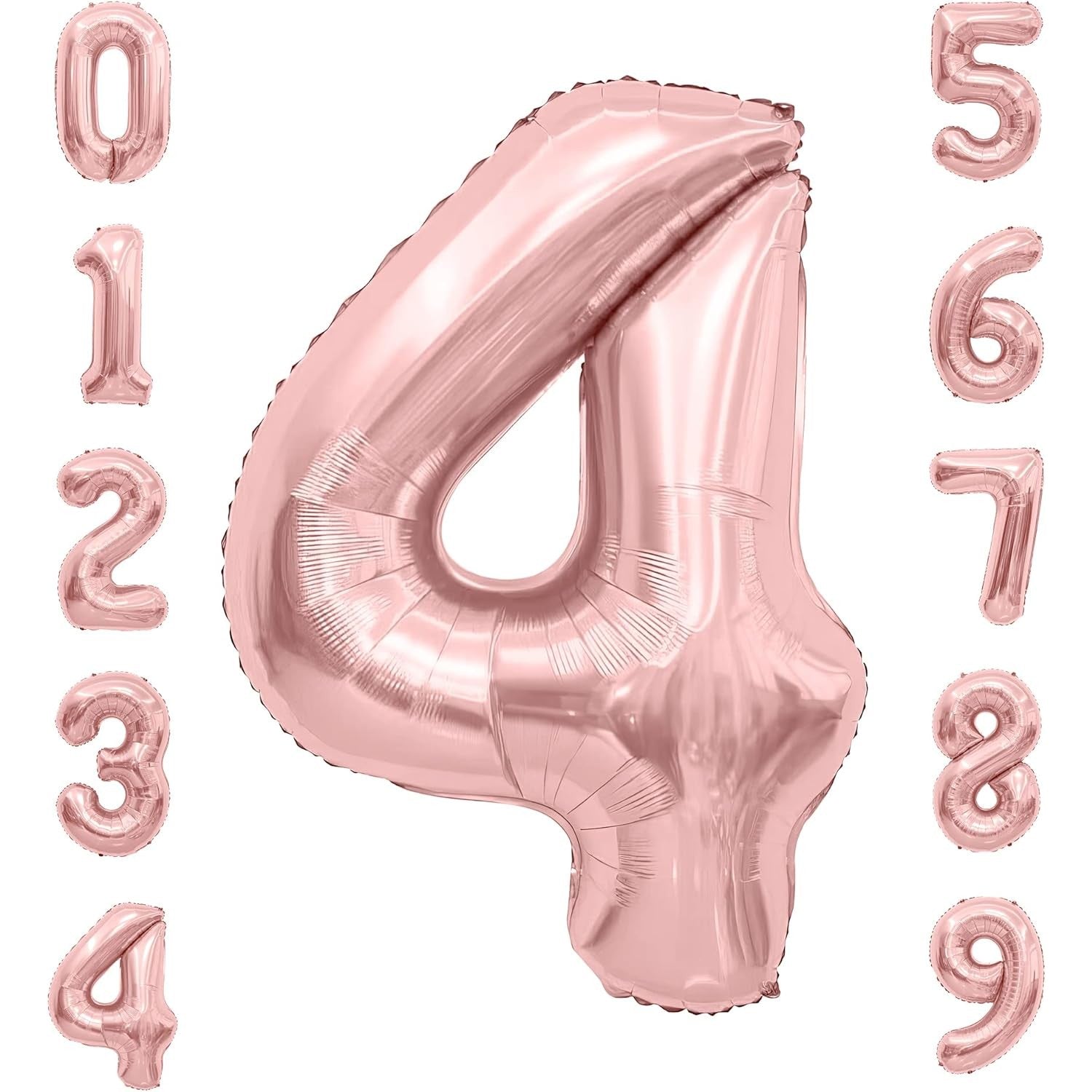 Balon din Folie Metalizata Flippy, Figurina Cifra, Tema Aniversare 80 cm, Ambalaj Individual, Pai inclus, Umflare cu
