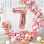 Balon din Folie Metalizata Flippy, Figurina Cifra, Tema Aniversare 80 cm, Ambalaj Individual, Pai inclus, Umflare cu