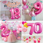 Balon din Folie Metalizata Flippy, Figurina Cifra, Tema Aniversare 80 cm, Ambalaj Individual, Pai inclus, Umflare cu