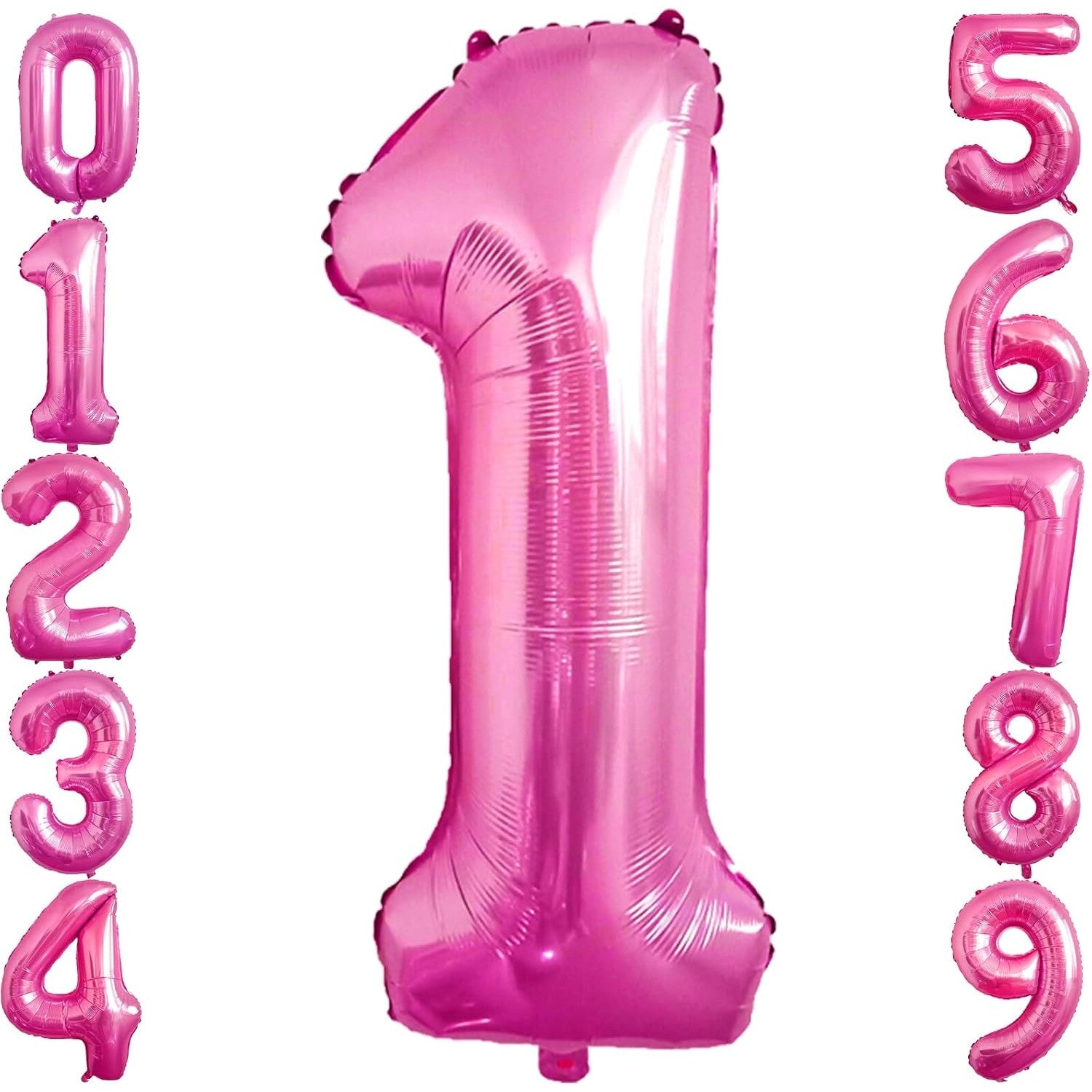 Balon din Folie Metalizata Flippy, Figurina Cifra, Tema Aniversare 80 cm, Ambalaj Individual, Pai inclus, Umflare cu