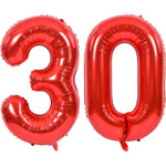 Balon din Folie Metalizata Flippy, Figurina Cifra, Tema Aniversare 80 cm, Ambalaj Individual, Pai inclus, Umflare cu