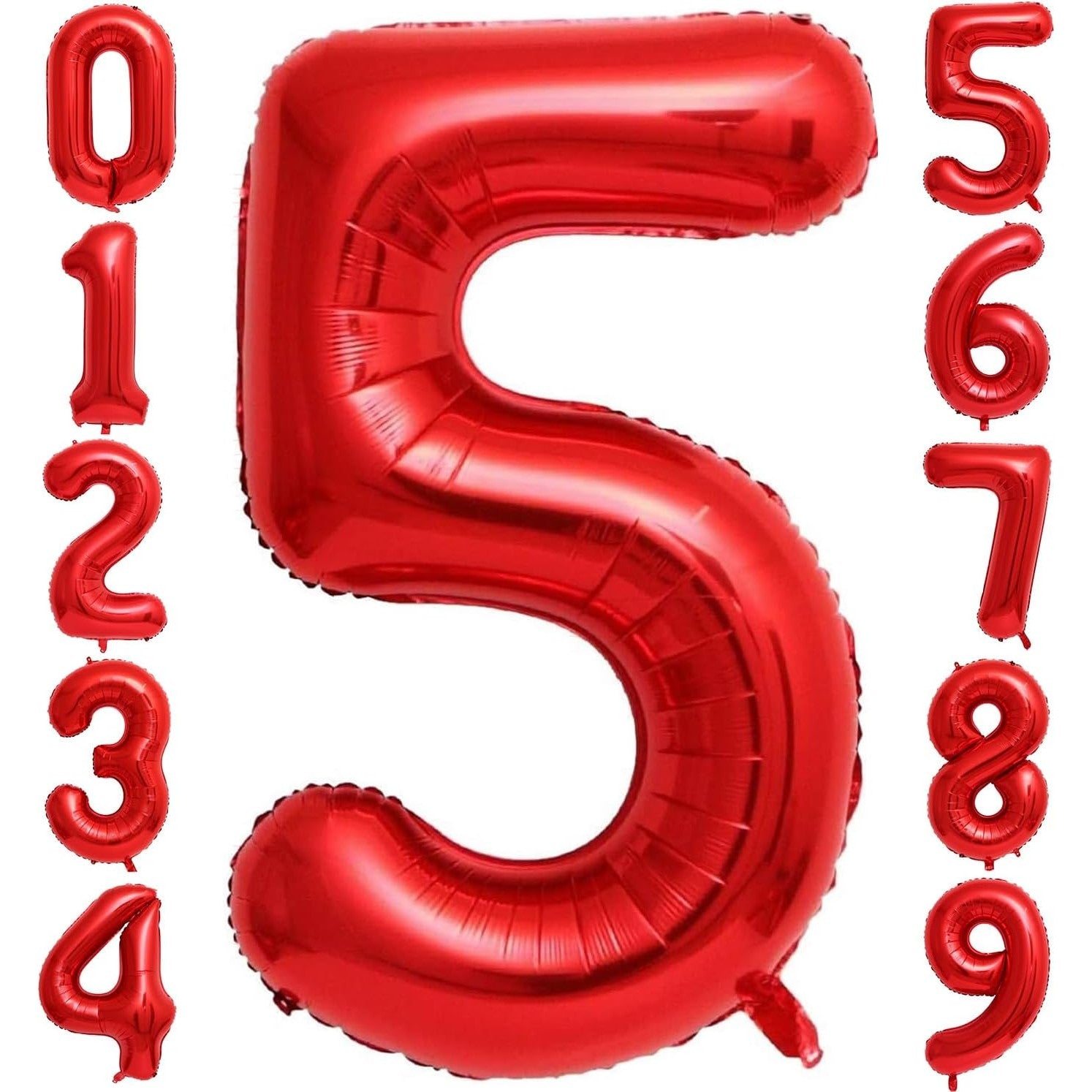 Balon din Folie Metalizata Flippy, Figurina Cifra, Tema Aniversare 80 cm, Ambalaj Individual, Pai inclus, Umflare cu