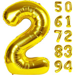 Balon din Folie Metalizata Flippy, Figurina Cifra, Tema Aniversare 40 cm, Ambalaj Individual, Pai inclus, Umflare cu