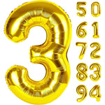 Balon din Folie Metalizata Flippy, Figurina Cifra, Tema Aniversare 40 cm, Ambalaj Individual, Pai inclus, Umflare cu