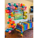 Balon din Folie Metalizata Flippy, Figurina Cifra, Tema Aniversare 40 cm, Ambalaj Individual, Pai inclus, Umflare cu