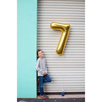 Balon din Folie Metalizata Flippy, Figurina Cifra, Tema Aniversare 40 cm, Ambalaj Individual, Pai inclus, Umflare cu