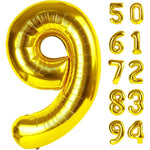 Balon din Folie Metalizata Flippy, Figurina Cifra, Tema Aniversare 80 cm, Ambalaj Individual, Pai inclus, Umflare cu
