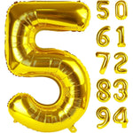 Balon din Folie Metalizata Flippy, Figurina Cifra, Tema Aniversare 80 cm, Ambalaj Individual, Pai inclus, Umflare cu