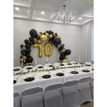 Balon din Folie Metalizata Flippy, Figurina Cifra, Tema Aniversare 80 cm, Ambalaj Individual, Pai inclus, Umflare cu