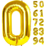 Balon din Folie Metalizata Flippy, Figurina Cifra, Tema Aniversare 80 cm, Ambalaj Individual, Pai inclus, Umflare cu