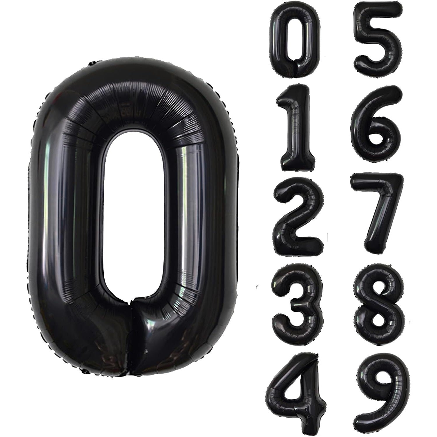 Balon din Folie Metalizata, Flippy, Figurina Cifra, Tema Aniversare 80 cm, Ambalaj Individual, Pai inclus, Umflare cu