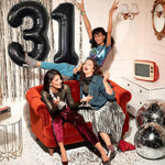 Balon din Folie Metalizata, Flippy, Figurina Cifra, Tema Aniversare 80 cm, Ambalaj Individual, Pai inclus, Umflare cu