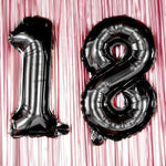 Balon din Folie Metalizata, Flippy, Figurina Cifra, Tema Aniversare 80 cm, Ambalaj Individual, Pai inclus, Umflare cu