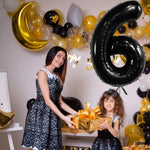 Balon din Folie Metalizata, Flippy, Figurina Cifra, Tema Aniversare 80 cm, Ambalaj Individual, Pai inclus, Umflare cu