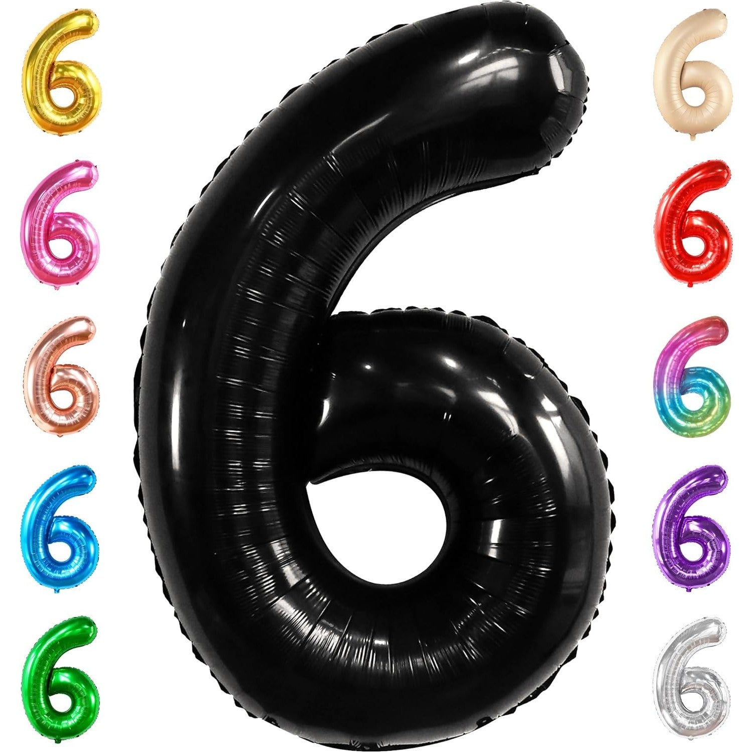 Balon din Folie Metalizata, Flippy, Figurina Cifra, Tema Aniversare 80 cm, Ambalaj Individual, Pai inclus, Umflare cu