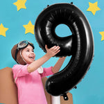 Balon din Folie Metalizata, Flippy, Figurina Cifra, Tema Aniversare 80 cm, Ambalaj Individual, Pai inclus, Umflare cu